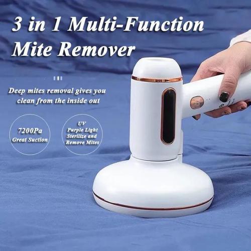 3 in 1 wireless handheld vacuum - High-frequency mite removal, ultraviolet sterilization, high-pressure
 cleaning vacuum: ultraviolet light to remove mites and sleep 
comfortably all night, ultraviolet rays can directly penetrate the 
internal worms and eggs, destroy the DNA to death, and create a 
mite-free sleep environment.  The high pressure and strong inhalation 
flow make the moths have nowhere to escape, and the fully charged state 
reaches 7200Pa.  High-pressure vacuum suction sucks out all the mites 
that escape from the bed. 
  .Hand-Corded: Hand-held 
cordless, unfettered, powerful suction, powerful mite removal, one-click
 mite removal will remove mites to the last.Pollutants such as 
hair/fines/dust can be easily absorbed, and wherever you go, there is 
pure ground. 
   Multi-function: It is a mite remover and
 a vacuum cleaner After removing the mite removal unit, it turns into a 
pistol-type cordless vacuum cleaner for pressure-free household 
cleaning. 
  Strong cleaning ability: two-in-one 
long-handled flat brush to solve the problem of cleaning small corners, 
for small corners such as sofa bottoms and seat gaps that are difficult 
to clean, it can be completely applied to the home and vehicle. 
  
 Exquisite design: gun-shaped design, stable center of gravity, 
ergonomic design, no heavy load, comfortable grip and stress-free 
operation.