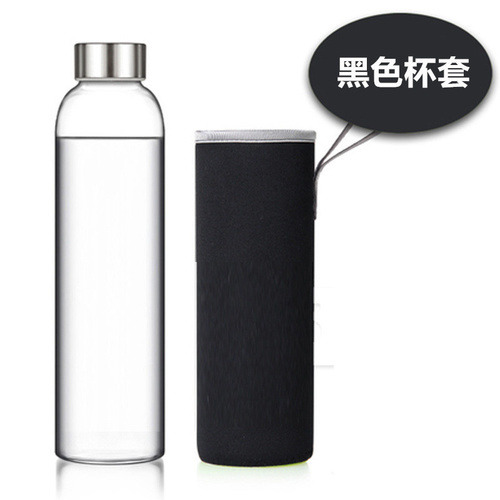Borosilicate Glass Water Bottle With Lid
