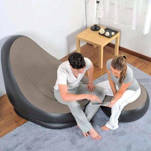 Air sofa with footrest