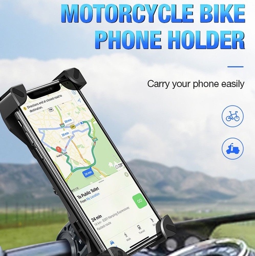 universal bike holder - Bike Phone Holder Universal Bicycle Motorcycle Handlebar Rack Mount 360 Rotatable Bicycle Phone Holder for