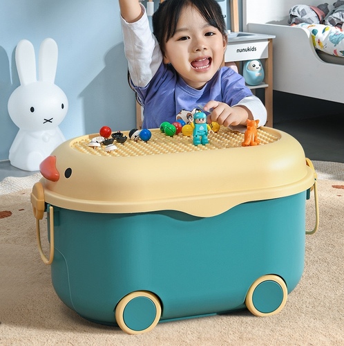 children's toy storage box - children's toy storage box home large finishing box cute duck storage box baby clothes finishing storage boxcapacity : 38Lsize: 57*38*33