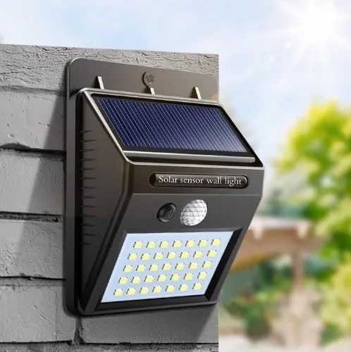 Solar powered led wall light - Solar powered, easy to install.
Fixing cars, day or night.
Charge from sunlight and light in the dark when people are close to about 10 feet. It will stop when people leave.
Brighter use of SMD LED beads and expanded lighting angle.
Professional IP65 waterproof, 360 degree protect from rain.
Great helpful lighting for your garden, yard, corridor, balcony, patio, driveway etc ...