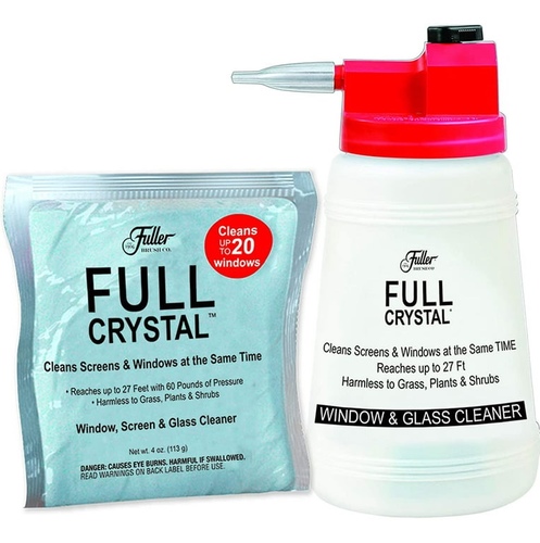 Full crystal - Outdoor spring cleaning used to be a drag, but not with Full Crystal. Keep your ladder in the garage because this all-purpose and window cleaner works all the way up to the second story of your home and right through screens. It's also great for RVs, boats and patio furniture. It's time to make your house sparkle.