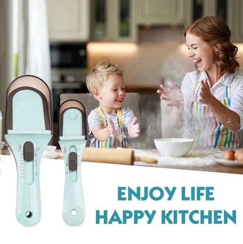 adjustable measuring spoon set - Kitchen tools plastic graduated spoon adjustable measuring spoon set