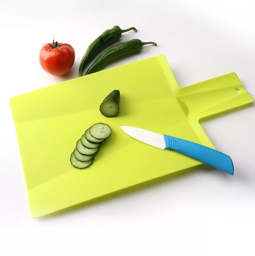 Kitchen Folding Chopping - Integrated folding function.Safe food material.Suitable for vegetables, fruits, beef etc. When the handle is squeezed, the sides of the board fold up to form a chute down. You could slip the chopped food or waste into container easy.Wood or bamboo material cutting board easy go mouldy, but this board is anti-bacterial.Durable, easy to clean, and anti slip when you cutting food.