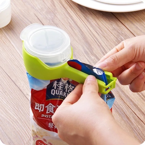 Pour Bag Clip - 1PCS Seal Pour Bag Clip with Lid For Storage Food Snack Large Discharge Sealer Clamp Helper Saver Food Kitchen Travel Tool tools