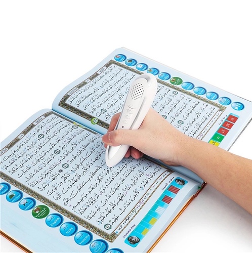 quran with reading pen - Islamic Muslim Prayer USB Digital Quran Read Speaker Pen Word Reader For Kids Gift with Earphone and 5 Holy Quran Books