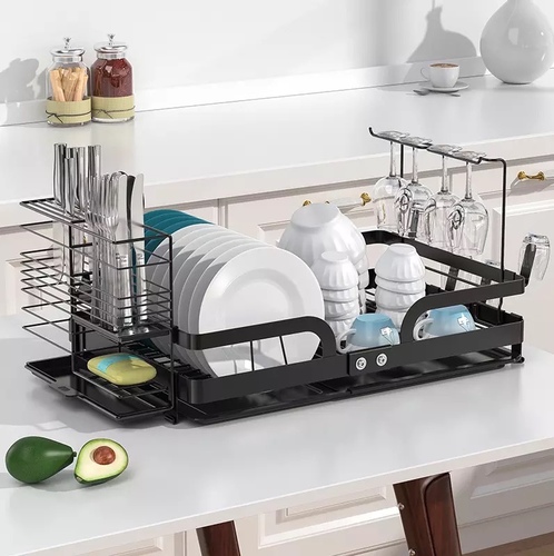 Tier kitchen cabinet Storage Dish - Multi-function Foldable Thick MaterialSingle Tier kitchen cabinet Storage DishDrainer Rack