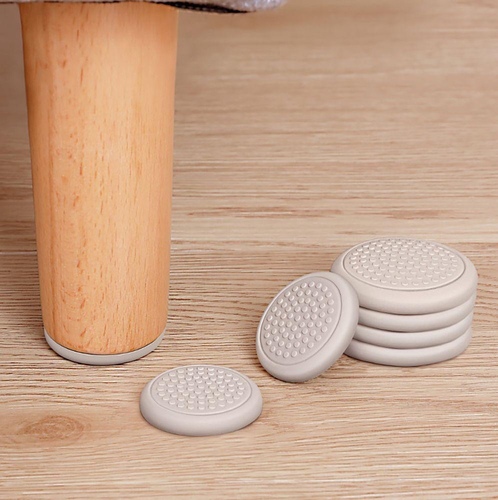 Silicone table pad 4 pcs - Silicone cushion in a circular shape for the legs of tables, sofas and beds, non-slip and non-disturbing when moving