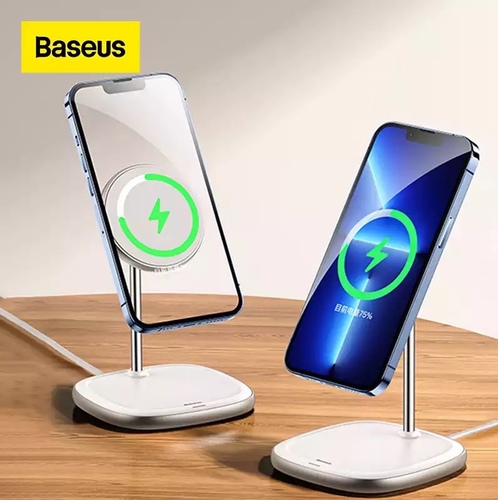 baseus swan magnetic desktop bracket - Wireless Charger, Baseus Swan MagSafe Magnetic Desktop Wireless Charger Stand -