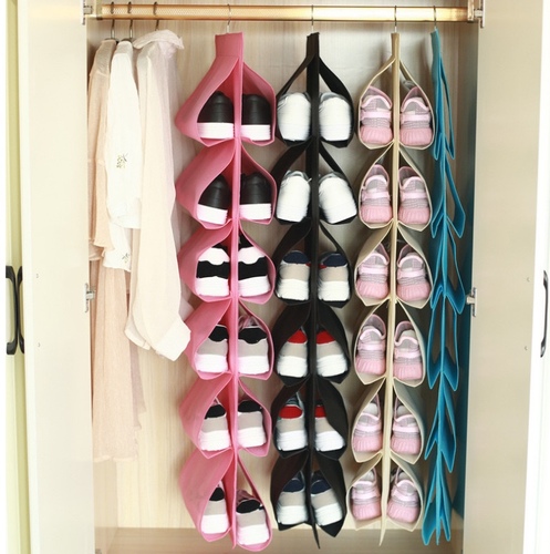 hierarchical storage - 12 Pocket Hanging Shoe Storage Bag