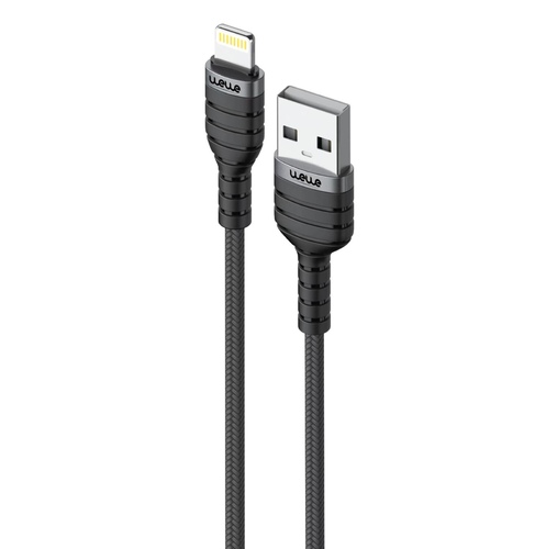 Wewe USB-A to lightning 1.2m - Product Name : wewe USB-A to lightningCable Length: 1.2mMaterial : wewe Yarn Braided, Aluminum AlloyInput Port: USB-AOutput Power: 5V-3.0AColor: Dark graypower:12w Max* 18 month warranty