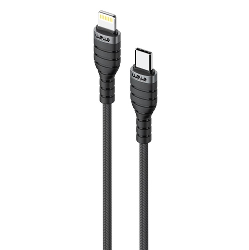 Wewe type-C to lightning 1.2m - Product Name : wewe type-C to lightningCable Length: 1.2mMaterial : wewe Yarn Braided, Aluminum AlloyInput Port: type-COutput Power: 9V-2.4AColor: Dark graypower:20w Max* 18 month warranty