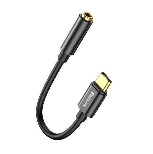 baseus type c male to 3.5mm - Have you got a smartphone with a USB-C interface and no 3.5mm audio port?Want to be able to use your preferred set of 3.5mm earphones ?Then you need a high quality adapter that can deliver without compromising on sound. The L54 is that adapter.Widely compatible with new phones that feature the Type-C interface, this adapter is your ultimate solution. Featuring real gold plated connectors for excellent transmission and conductivity, the L54 also boasts a DAC lossless audio decoding chip for perfect sound.Need to make phone calls?No problem. The L54 allows for high quality calls without delay.Constructed from electroplated anti-rust aluminium and dense nylon braid, the L54 is also built to last, keeping you covered until such a time you decide to go wireless.