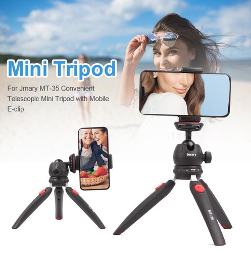 MT-35 Jmary tripod stand - Tripod, small telescopic, suitable for gomarie.lead points:1, Versatile and Multifunctional: This mini holder can be installed on your mobile phone, DSLR camera, etc. It can be adjusted in both hips and 360 degree ball head.2, retractable tripod: a two-section retractable tripod a range of applications. The connecting shaft is made of union alloy for durability.3, 360° Spherical Head: The rotatable ball head in portrait mode and multi-angle icon gives you stunning images from any angle. Whether you're traveling or just fishing.4, PORTABLE AND STRONG: The tripod, compact to be able to collect, and weighing only 200g, is designed for the trade and adventure designer.5, Multiple Choices: PTZ uses a universal 1/4