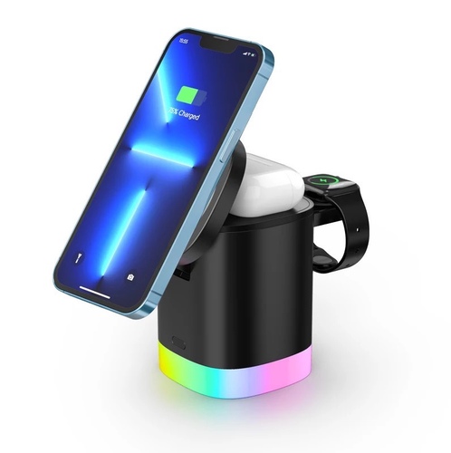 Wireless charger 3 in 1 - 3 in 1 Wireless Charger Stand 15W Fast Charging for Samsung Galaxy S22 / S21 / S20 / S10 Watch 3 4 Classic Active 2 LTE Buds Pro Live