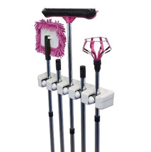 Magic holder - Used for sporting goods, cricket bats, golf club, billiard cues, garden tools, hammer handles, shovel, mop, broom, vacuum hoses and other pole shaped objects.

5 holders


Can be screwed in

Easy to hold

Material : plastic 

Size : 32x370x46 mm