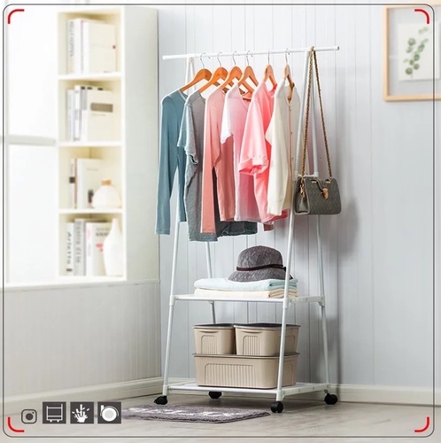 triangle clothes rack - Metal coat rack with sturdy structure: It is made of high-quality powder-coated metal tube, which makes the coat rack more durable in use.Spacious and stable 2-layer clothesline: 1 top bar can hang clothes, coats and clothes. 2-layer metal shelf that can store duvets, shoes, folded clothes, storage boxes, etc.Multifunctional metal coat rack: it is very suitable to be placed anywhere in your house without taking up too much space, such as balcony, hallway, laundry, living room, bedroom, dressing room, etc.