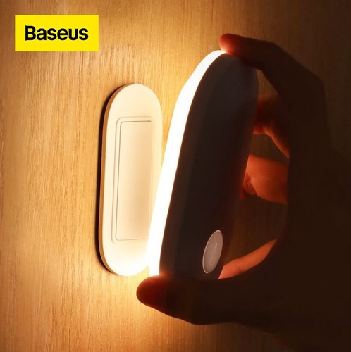 baseus lighting small - Baseus LED Indoor Light Wall Lamp PIR Motion Sensor Human Induction Entrance & Aisle Sconce Night Light For Stairs Home Bedroom