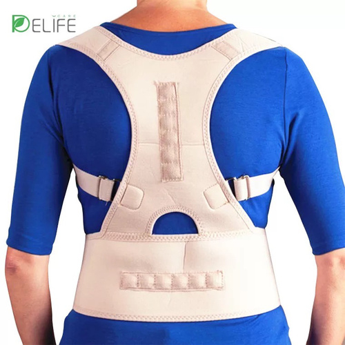 royal posture - Stretch back support belt around torso and fasten to improve posture.
Adjust position and snugness as needed. Shoulder straps should pull back slightly on shoulder area. If needed pull waist belt down slightly to increase shoulder pressure.
Wash by hand in gentle detergent. Air dry.
Posture corrector brace for men and women makes muscles feel more relaxed.