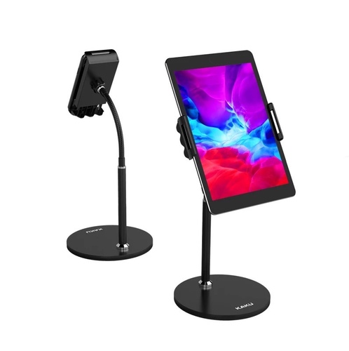 kaku live holder - 360 degree rotable and adjustable - Phone can be tilted at different anglesAnti-Slip Clamp - Secures your phone safely.Strong and Durable Base - Supports phones and tablets securely.Who is it suitable for?Work-From Home Professionals - Can hold up your phone while doing your work on pc.Live-Streamers - Stand is easily rotatable for different angles.Anyone who owns a tablet or phone!