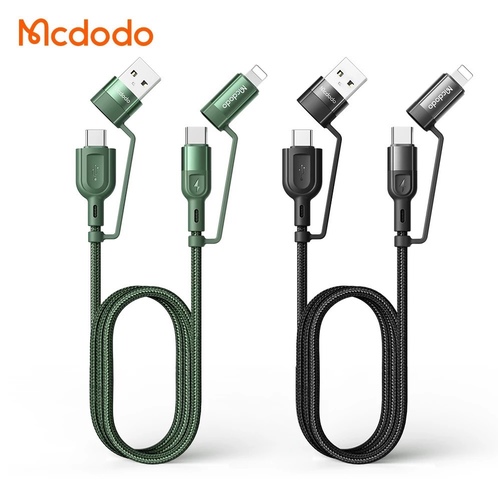 mcdodo ca807 1.2m multifunction pd cable - Support PD, AFC, QC Fast ChargeSupport PD Max 60W Fast Charge at 20V, 3AMultifunctional PD Fast ChargingStrong Nylon Braided CableCompatible with TypeC and Lightning deviceUSB 2.0 standard transmission speedCharging and data syncCharging Function :USB to TypeC for AFC, QC Fast ChargingUSB to Lightning for 5V, 2A ChargingTypeC to TypeC for PD max 60W fast chargingTypeC to Lightning for Apple PD Fast Charging