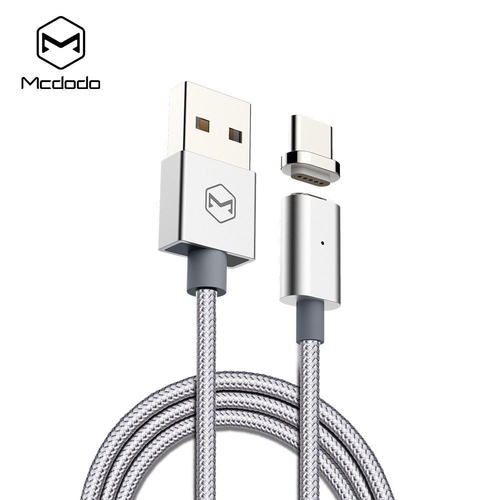 mcdodo ca425 type-c magnetic cable - -Adopt imported magnet, strong adsorption, different from traditional charging way
-Unique jack design, 2 in 1 function, also could an anti-dust plug
-Automatic adsorption, reversible plug, easy for charging
-Anti-twined woven fabric cable, soft, flexible and more durable
-2.4A max current, fast charging and data sync
-Built-in indicator light, better inform you for full charge