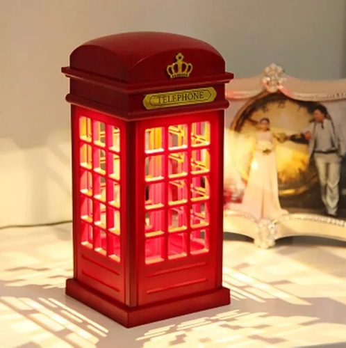 london light - Vintage London Telephone Booth Designed USB Charging LED Night Lamp Touch Sensor Table Desk Light Touch Panel Power-Saving Light