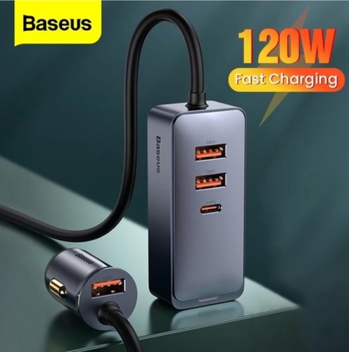 baseus car charger 2u + 2c 120w - Baseus 120W USB C type car charger fast charging for iPhone 12 Pro Xiaomi Samsung mobile phone PD QC 3.0 USBC car phone charger