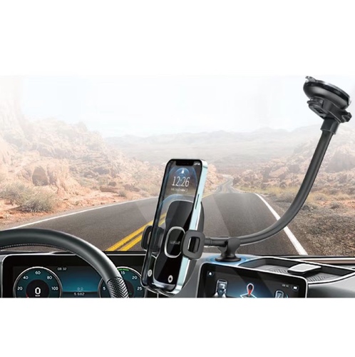 WEWE Bendable Car Mount - • Strong and stable rotary lock:Thanks to a special designed Rotating clip,smartphones and GPS devices arestrongly and firmly secure in place.Allowing many view positions options fora safe hands-free use while driving.The clip arm and bottom bracket are designed with soft sponge to preventfalling of, prevent scratching the phone and reduce vibration.• Sticky stablizer-Anti-shakeThe card holder is pasted with strong non-marking glue, which strengthens thesupport and extends the hose, and the use process is more stable and better.