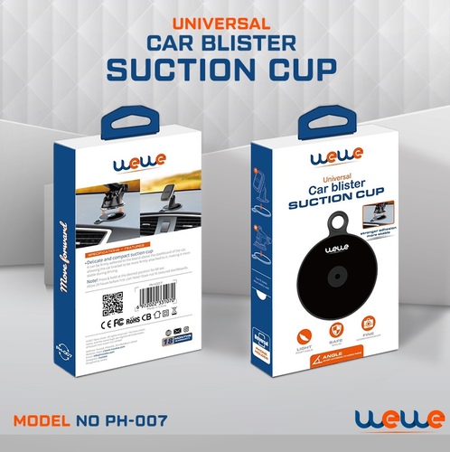 WEWE CAR PLASTER SUCTION CUP - •Delicate and compact suction cupIt can be firmly adhered to the board above the dashboard of the car,allowing the car bracket to be more firmly attached to it, making it morestable during driving.Note! Press & hold at the desired position for 60 sec.Allow 24 hours before first use! Note! Does not fit textured dashboards.