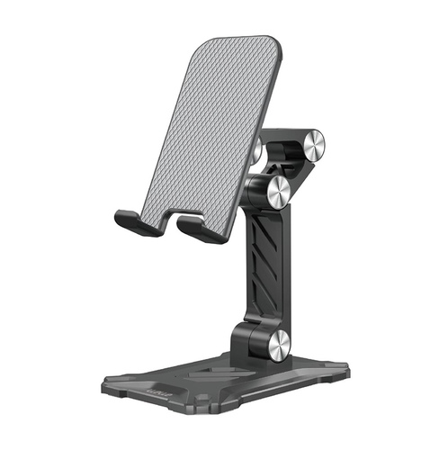 WEWE Desktop Folding Phone Holder - • Foldable design, easy to carry with you. 120° adjustable to optimum angle.• Wide compatibility, suitable for 4-13 inches phones and tablets.• Simple but stylish design.• Ergonomic triangle design with anti-slip feature.