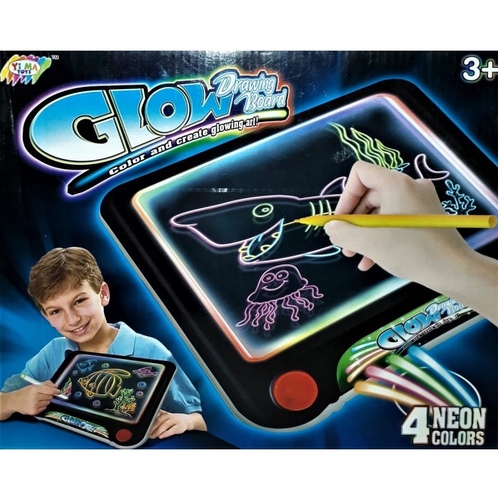 GLOW DRAWING BOARD - Kid's Color & Create Glow Drawing Board 3+ Ages