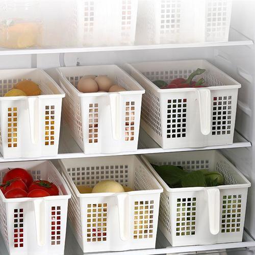 Plastic storage basket