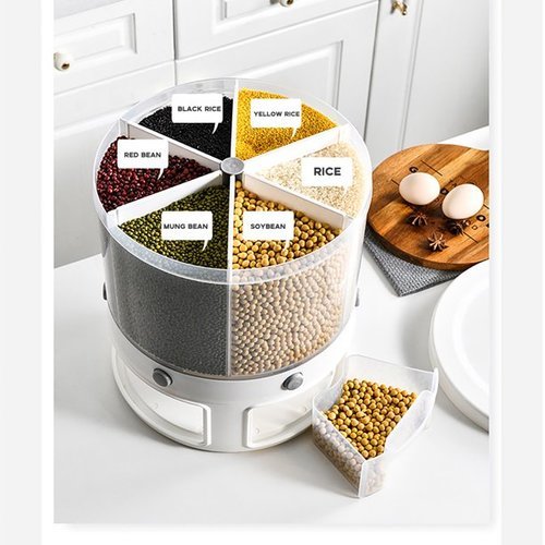 Rotary grain tank, 6 sections