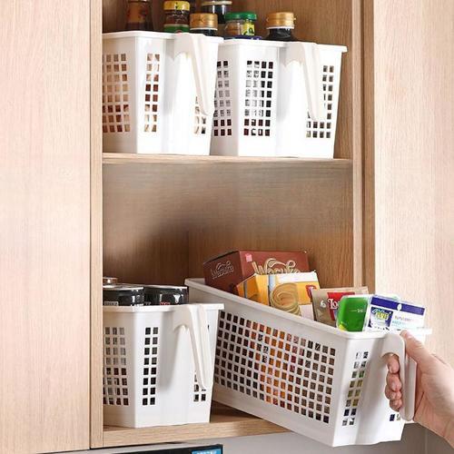 Plastic storage basket