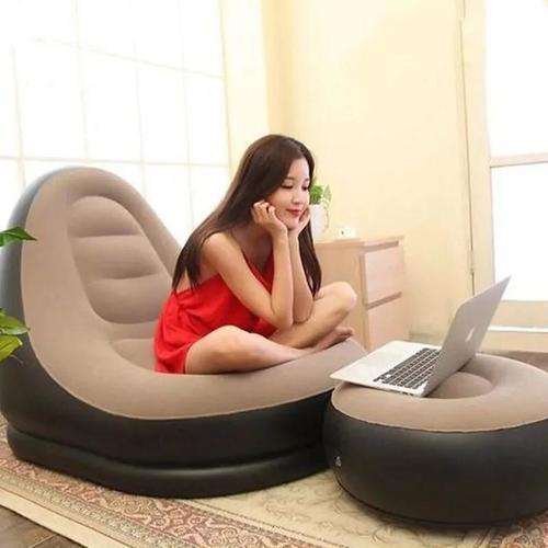 Air sofa with footrest