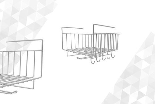 Storage basket hanging under cabinet