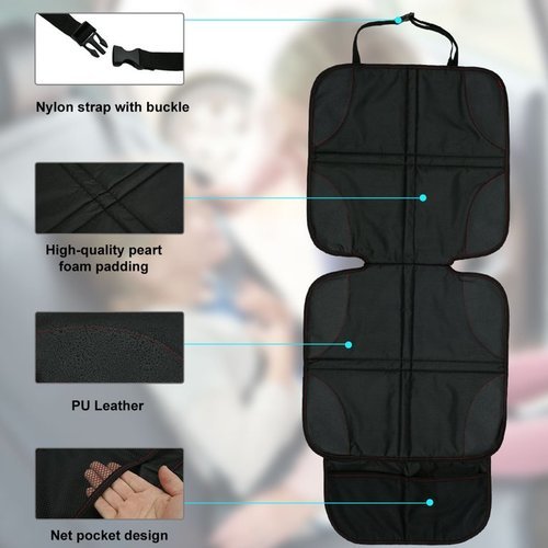 Car seat protector with storage pocket