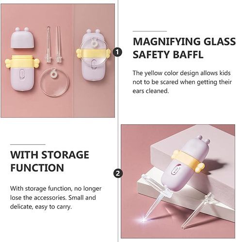 Ear cleaning tool for children with light