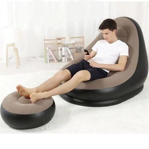 Air sofa with footrest