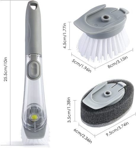 Cleaning brush with soap dispenser