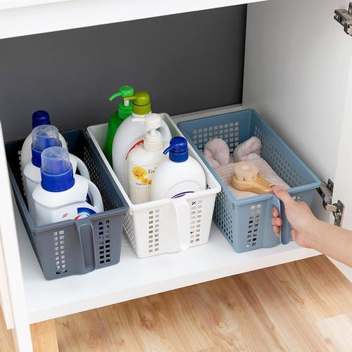Plastic storage basket