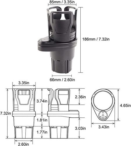 2 in 1 car cups holder