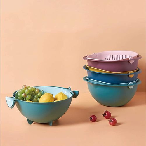 Double layer vegetable washing basket