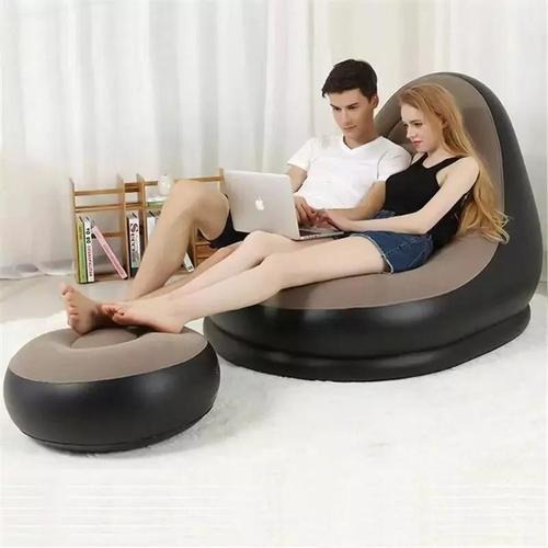 Air sofa with footrest