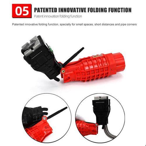 18 in 1 collapsible plumbing wrench