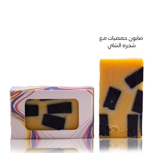 Sabonaty - Citrus & Tea Tree soap - Citrus Tea trea soap... has powerful antibacterial, anti inflammatory and anti fungal properties, treats skin infection like acne, pimple, itching, stimulates the growth of new cells, removing dead skin cells. Citrus soap with tea tree gently cleans your skin with orange and lemon freshness and tea tree extract and lunches for softer skin  Handmade from food oils and every piece of soap is special in its form 
 Soap weight: 100 grams
 Natural safe ingredients  Free of brabin.  Sodium Laureth SULFATE (SLS)