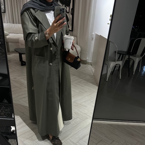 trench coat jeans