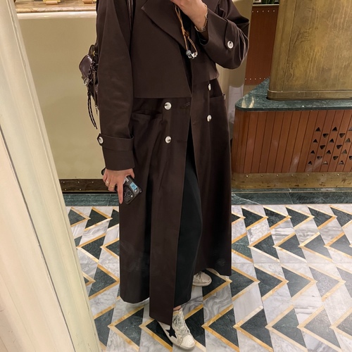trench coat jeans
